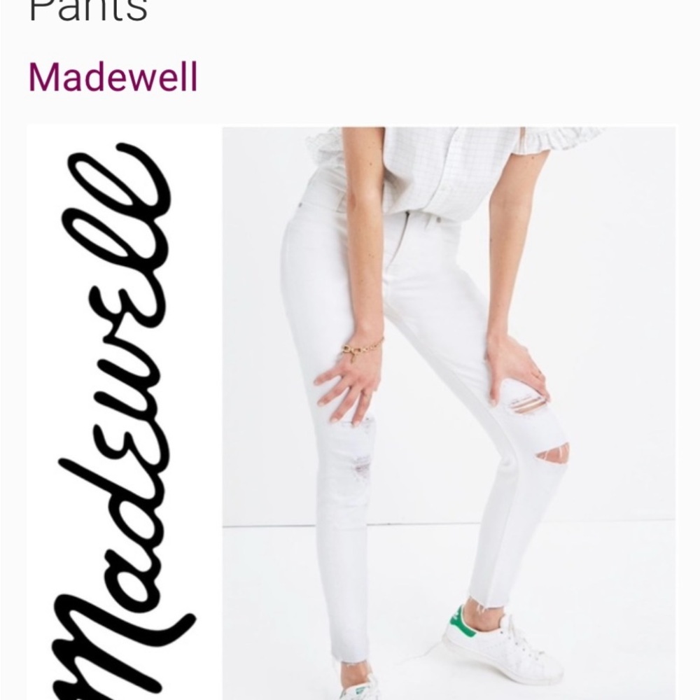 Madewell White Skinny Jeans with Sleek Fit